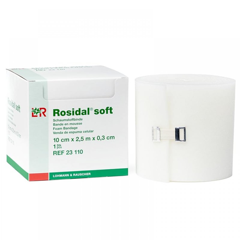 Rosidal Soft Foam Padding, Foam Dressing & Lymphedema Padding For Compression Distribution, 10cm X .3cm X 2.5m