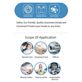 Disposable Vinyl Gloves Powder Free 100Pcs Per Box