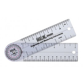 Baseline® Plastic Goniometer - Rulongmeter Style - 360 Degree Head - 6 inch Arms