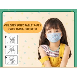 Children Disposable 3-Ply Face Mask (pkg of 10)