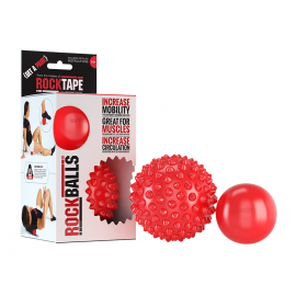 RockBalls - 1x Textured 9cm, 1x Smooth 6cm - Red