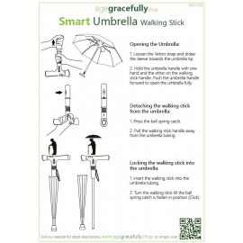 Smart Umbrella Walking Stick with With Radio & Auto Fall Alarm