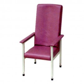 Epoxy Geriatric Chair, Height Adjustable with High Backrest