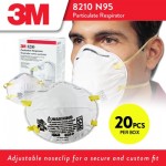 3M Particulate Respirator 8210, N95 Mask - 20 Mask/Box 