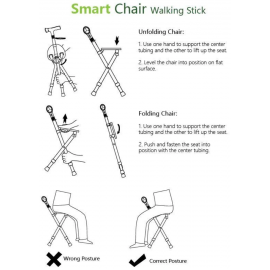 Smart Walking Stick with Chair