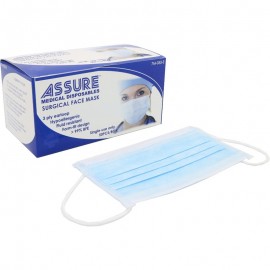 ASSURE Surgical Face Mask 3-ply with Earloop with ASTM Level 2 Standard > 99% BFE