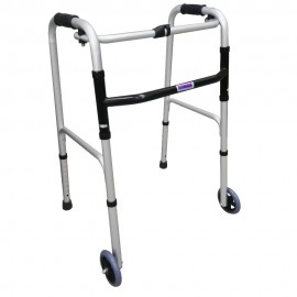 Foldable Walking Frame with Front Castors Rollator Wheels
