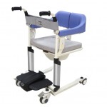 Motorized Height Adjustment Split Seat Shower Commode Transfer Chair