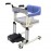 Motorized Height Adjustment Split Seat Shower Commode Transfer Chair