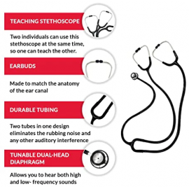 Deluxe Dual-Head Teaching Stethoscope