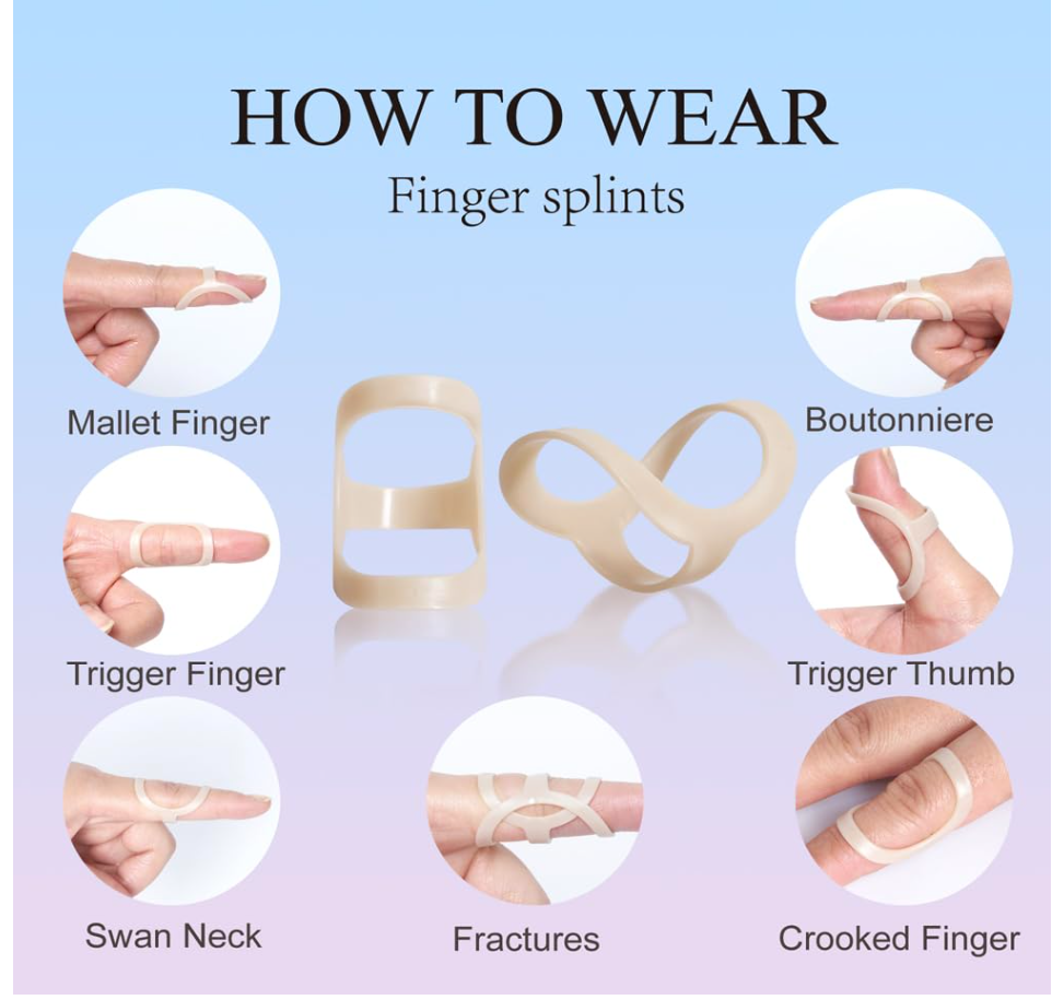 Fu Kang Oval Finger Splint (Finger Splints for Arthritis, Mallet Finger, Trigger Finger Splint) Fu Kang Oval Finger Splint (Finger Splints for Arthritis, Mallet Finger, Trigger Finger Splint)